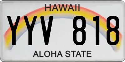 HI license plate YYV818