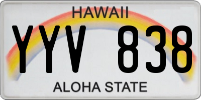 HI license plate YYV838