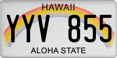 HI license plate YYV855