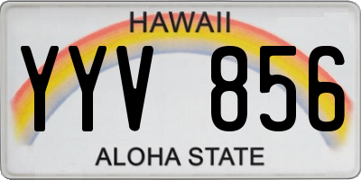 HI license plate YYV856