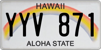 HI license plate YYV871