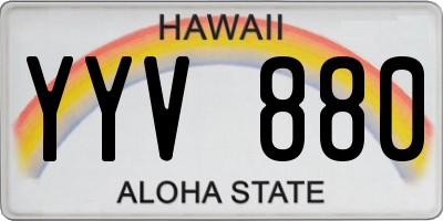 HI license plate YYV880