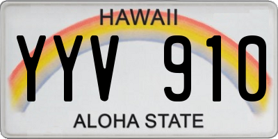 HI license plate YYV910