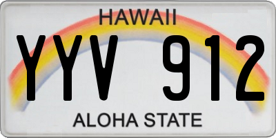 HI license plate YYV912