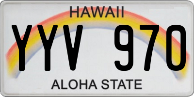 HI license plate YYV970