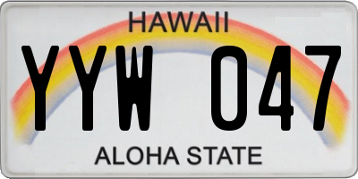 HI license plate YYW047
