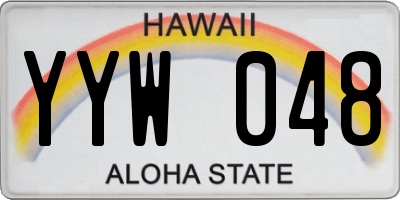 HI license plate YYW048