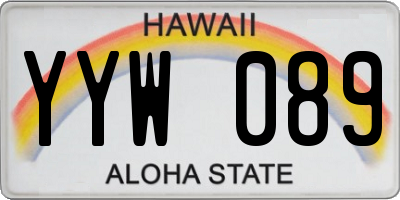 HI license plate YYW089