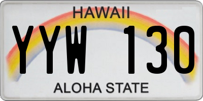 HI license plate YYW130