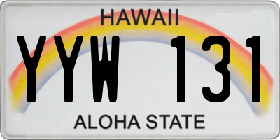 HI license plate YYW131