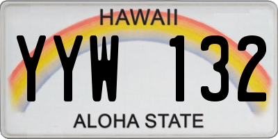 HI license plate YYW132