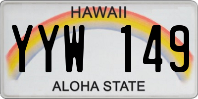 HI license plate YYW149