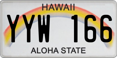 HI license plate YYW166
