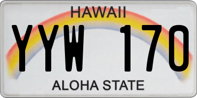 HI license plate YYW170