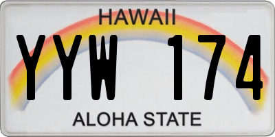 HI license plate YYW174