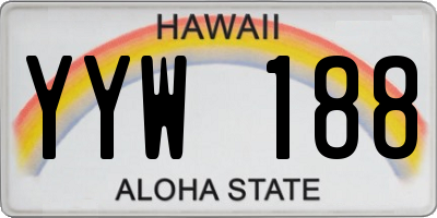 HI license plate YYW188