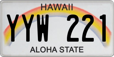 HI license plate YYW221