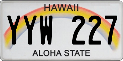 HI license plate YYW227