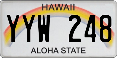 HI license plate YYW248