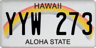 HI license plate YYW273