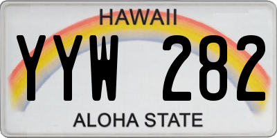 HI license plate YYW282