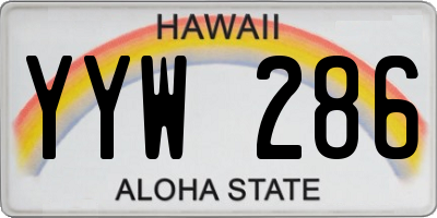 HI license plate YYW286