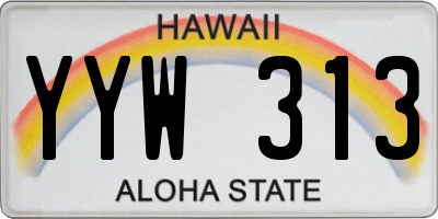 HI license plate YYW313