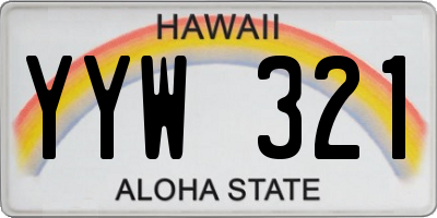 HI license plate YYW321