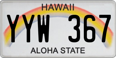 HI license plate YYW367