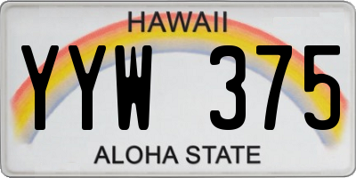 HI license plate YYW375