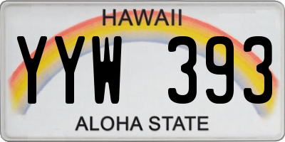 HI license plate YYW393