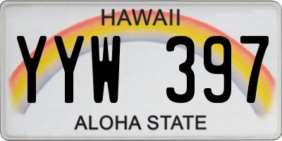 HI license plate YYW397