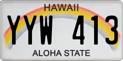 HI license plate YYW413