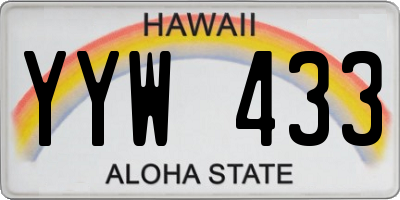 HI license plate YYW433