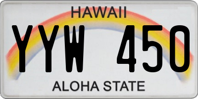 HI license plate YYW450