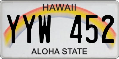 HI license plate YYW452