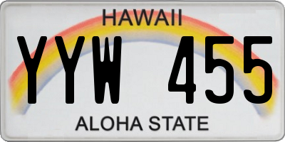 HI license plate YYW455