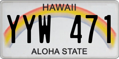 HI license plate YYW471