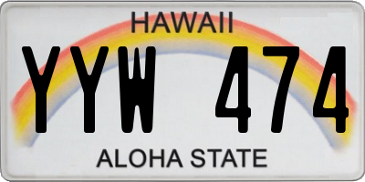 HI license plate YYW474