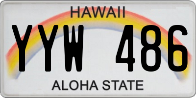 HI license plate YYW486