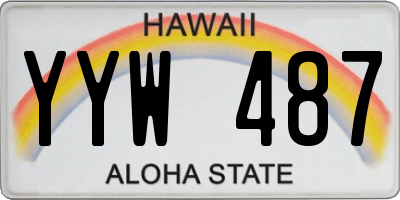 HI license plate YYW487