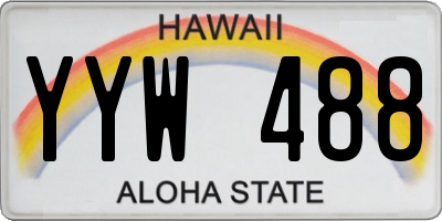HI license plate YYW488