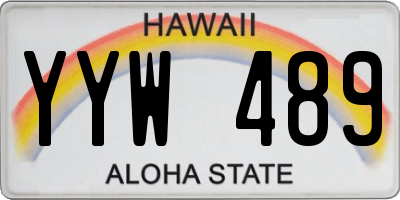 HI license plate YYW489