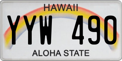 HI license plate YYW490