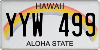 HI license plate YYW499