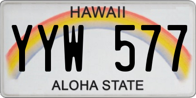 HI license plate YYW577