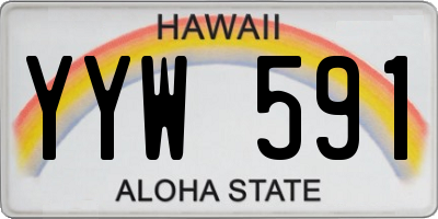 HI license plate YYW591