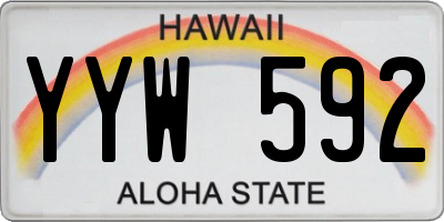 HI license plate YYW592
