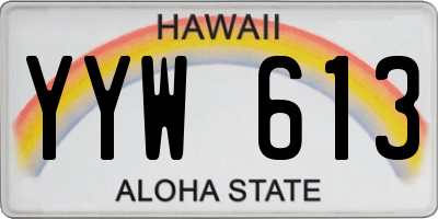 HI license plate YYW613