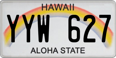 HI license plate YYW627